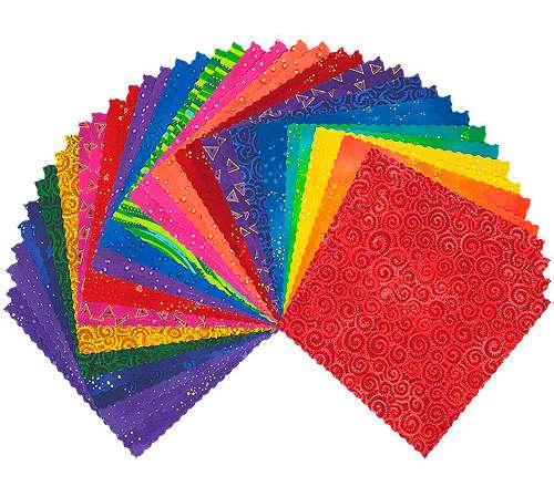 Laurel Burch - Prism - 5 Squares (Charm Pack) • BrightsFabric In-Sto