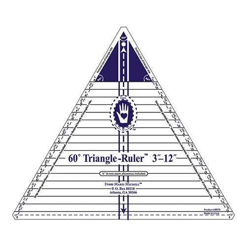 Marti Michell 3-Inch-to-9-Inch 60 Degree Triangle Ruler 