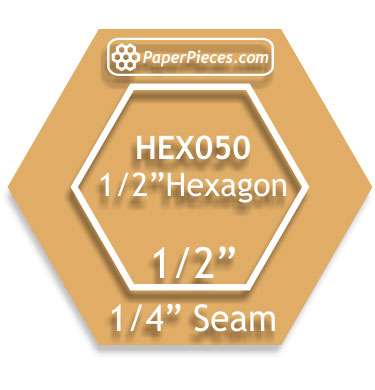 Acrylic Cutting Template - 1/2 Inch Hexagon preview