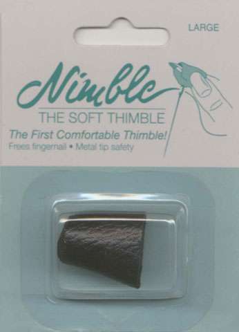 Nimble Thimble Nom080453 Leather Nimble Thimble With Metal Tip Medium 